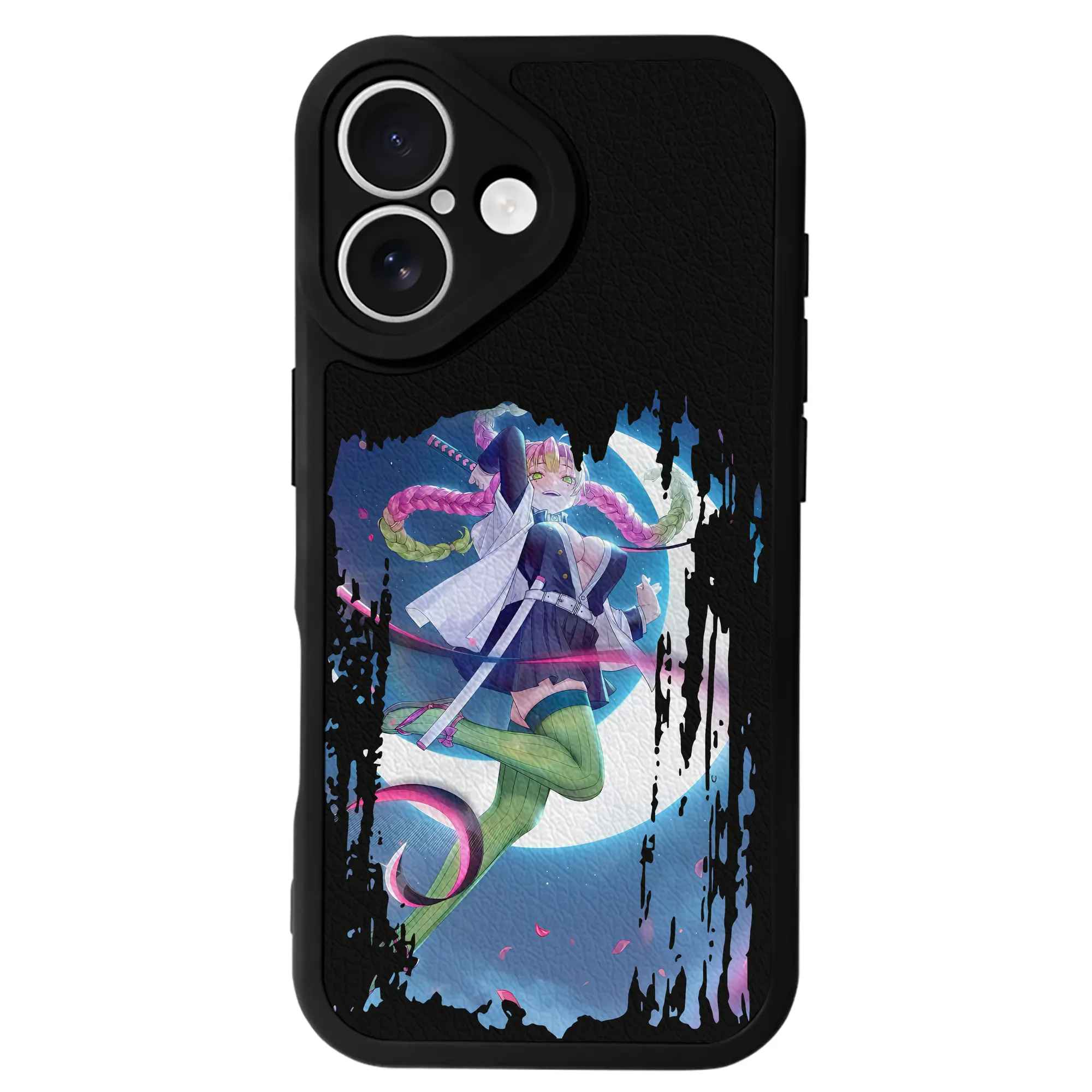 鬼滅の刃 グッズ,甘露寺 蜜璃 - IPhone 16シリーズ対応 ・ シリコンスマホケース ・ レザー調 ・ 高精度フィット ・ 耐衝撃 ・ ワイヤレス充電対応 ・ 精密カット